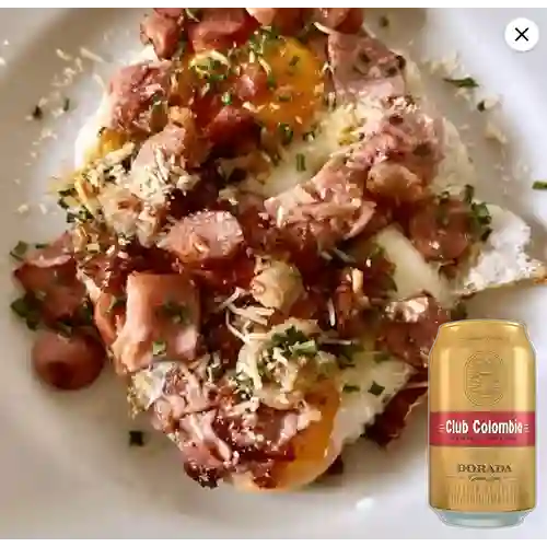 Combo Omelette Ranchero + Club col. Dorada Lta 330ml