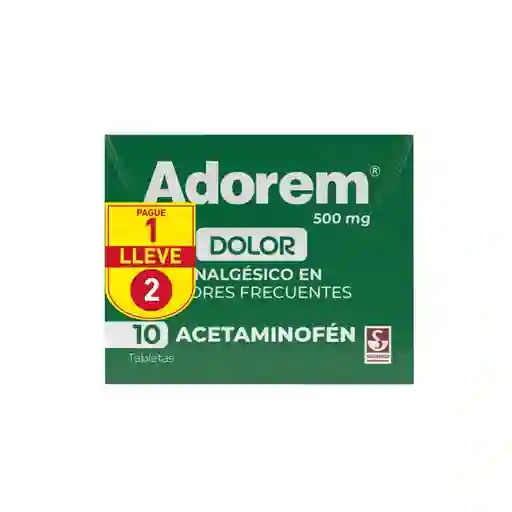 Adorem (500 mg) 10 Tabletas x 2 Und