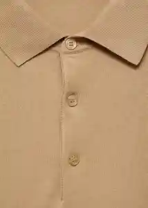 Camisa Polo Arraona Camel Talla M Hombre Mango