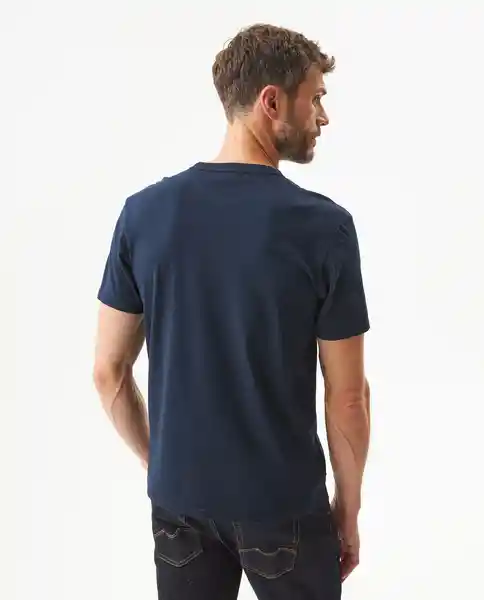 Camiseta Typography Graphic Azul Dark Ultraoscuro L Chevignon