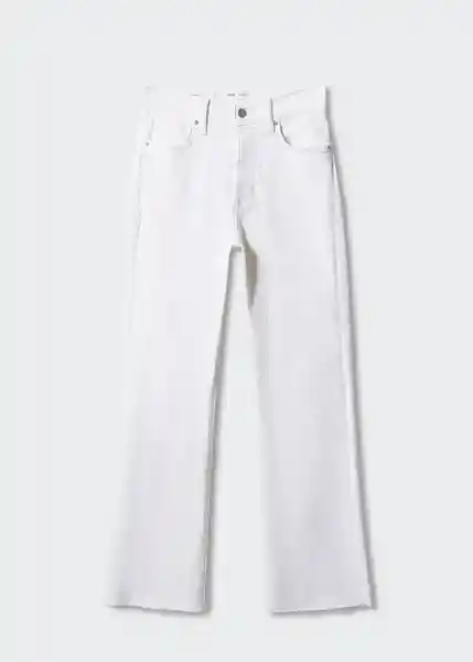 Pantalón Jean Sienna Blanco Talla 38 Mujer Mango