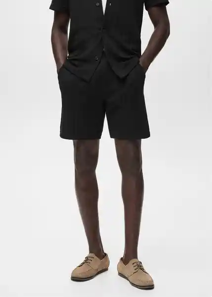 Short Armis Negro Talla XL Hombre Mango