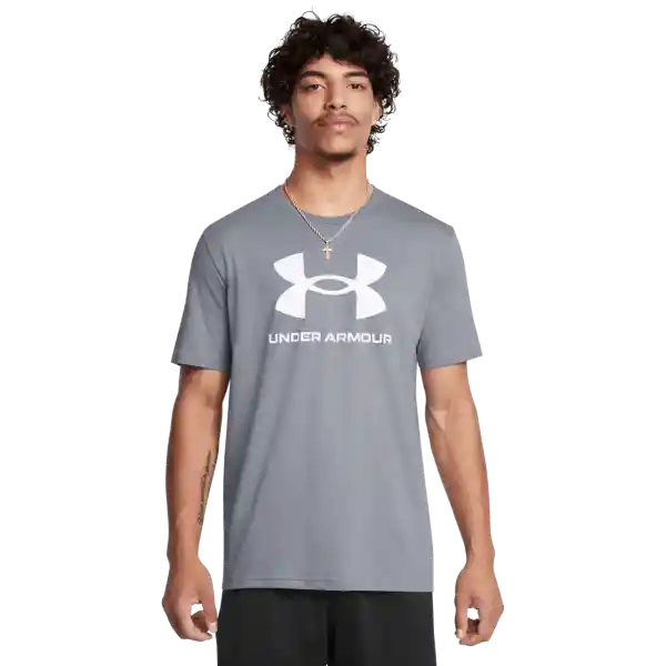 Under Armour Camiseta Sportstyle Logo Update Hombre Gris Sm