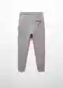 Pantalón Zipper Gris Talla 12 Niños Mango