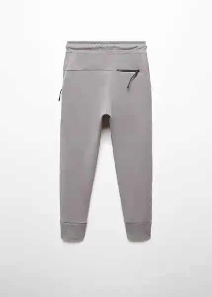 Pantalón Zipper Gris Talla 12 Niños Mango