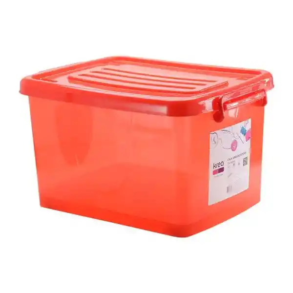 Krea Caja Organizadora Con Rueda Color Transparente 25 L 18