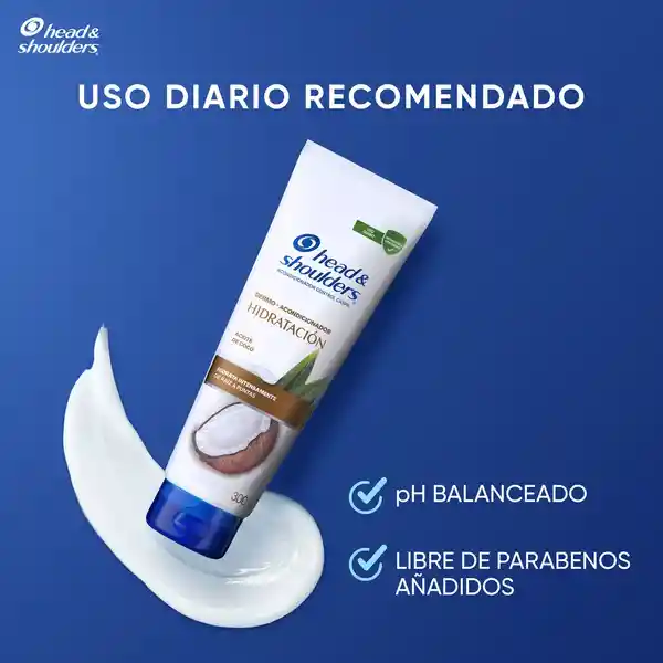 Acondicionador HS Head Shoulder Hidratacion Aceite de Coco Control Caspa Head and Shoulders Rinse 300 ml