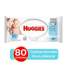 Toallitas Húmedas Huggies Puro y Natural Desechables