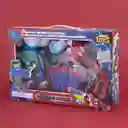 Robot Transformable y Pistola Azul y Rojo Serie Miniso
