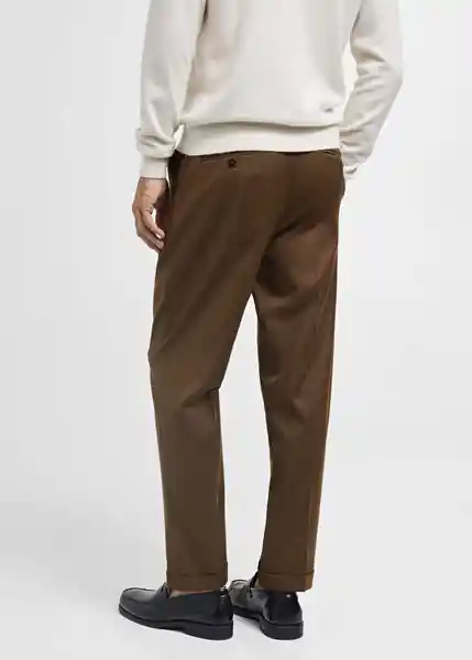 Pantalón Boston-i Marron Talla 40 Hombre Mango