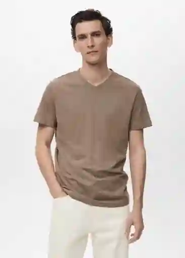 Camiseta Chelsea Marrón Talla L Hombre Mango