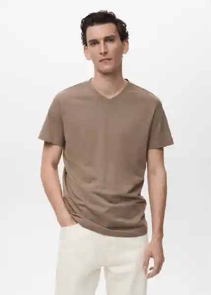 Camiseta Chelsea Marrón Talla L Hombre Mango