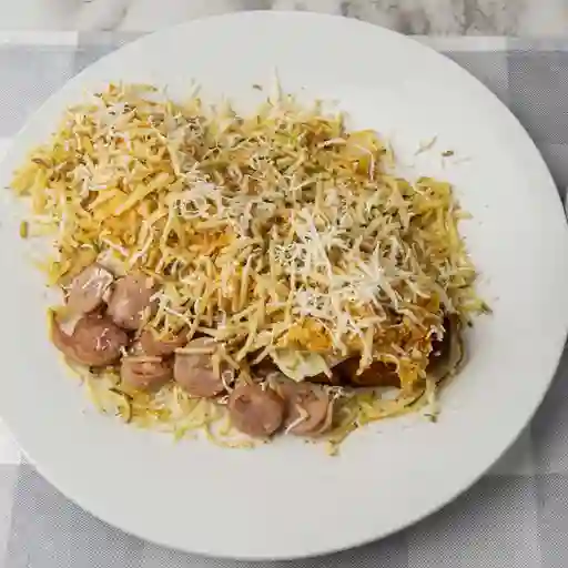 Patacon pollo chorizo