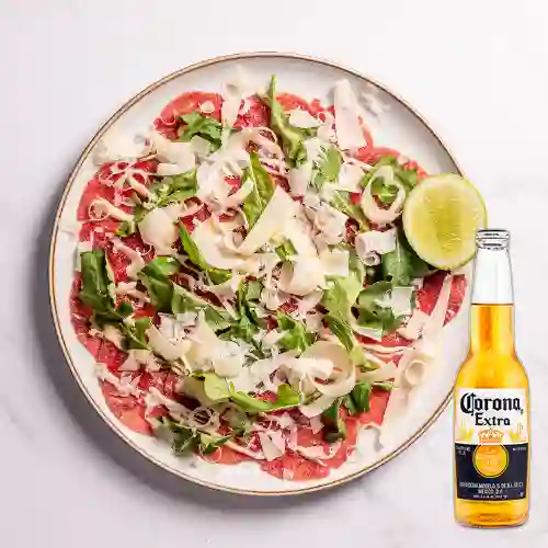Combo Carpaccio de Lomo + Corona 330 ml