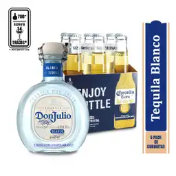 Combo Don Julio Blanco 700 + Six Pack Coronita 210 Ml