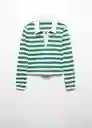 Camiseta Nut Verde Talla M Mujer Mango
