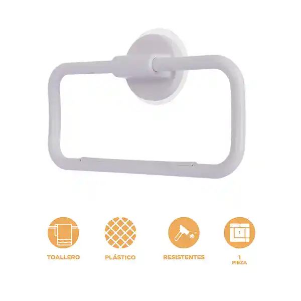 Toallero Para Baño Rectangular Gris Miniso