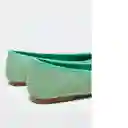 Zapato Paso Verde Pastel Talla 39 Mujer Mango