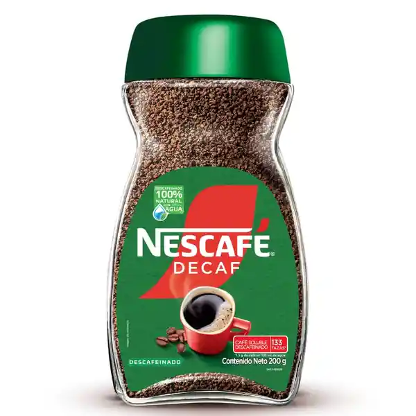 Café instantaneo NESCAFÉ® DECAF frasco x 200g