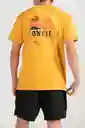 ONeill Camiseta Slim Fit Shaved Ice Masculina Mostaza Talla XL