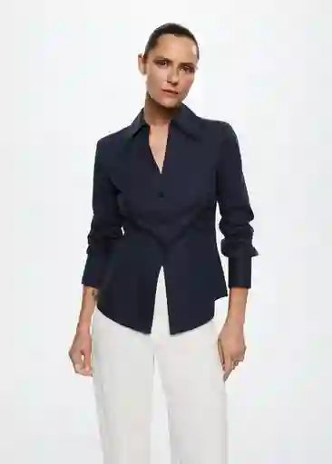 Camisa Planita-H Navy Talla Xs Mujer Mango