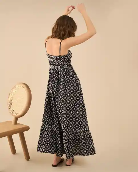 Vestido Negro Jaguar Ultraoscuro Talla M 691G202 Esprit