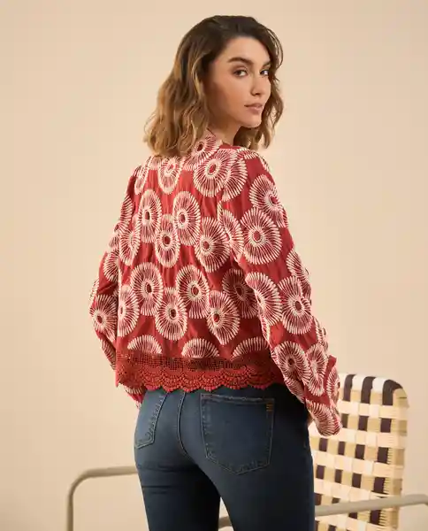 Camisa Rojo Cereza Oscuro Talla XS 612G017 Esprit