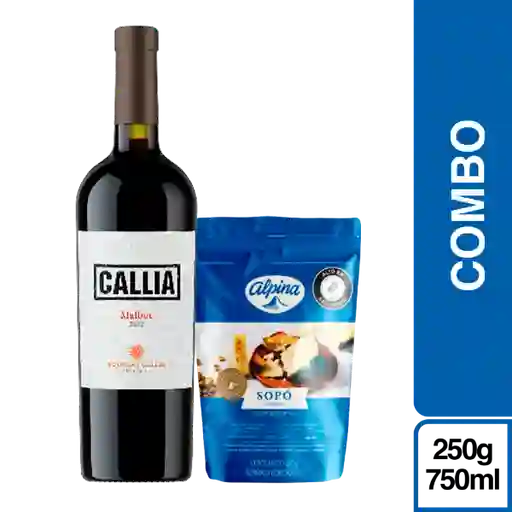 Combo Callia Vino Tinto Malbec + Alpino Sopó