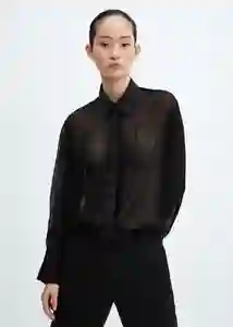 Camisa Blacky Negro Talla S Mujer Mango