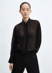 Camisa Blacky Negro Talla S Mujer Mango