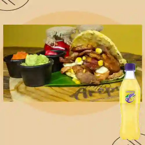 Combo Arepa Escalsurriada + Quatro 400 ml