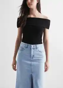 Falda Midi Skirt Tejano Claro Talla 18 Teen Niñas Mango