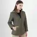 Chaqueta Cuello Alto Manga Larga Café Talla M 725989