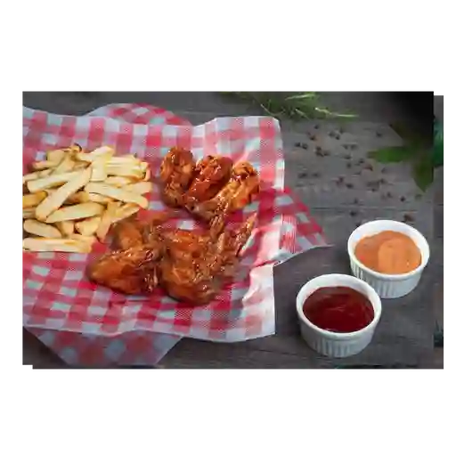 Alitas de pollo en salsa bbq x12