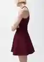 Vestido Xiqui Granate Talla M Mujer Mango