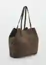 Bolso G Bassi Khaki Talla 99 Mujer Mango