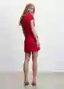 Vestido Cuore Rojo Talla 24 Mujer Mango