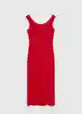 Vestido Fresa Rojo Talla XS Mujer Mango