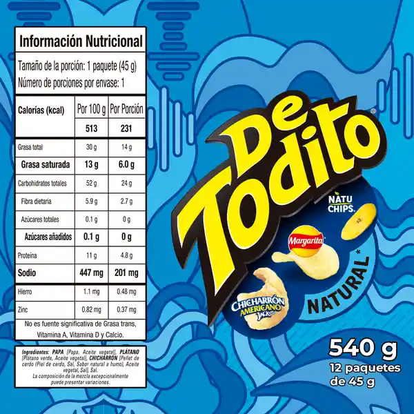 Detodito Snack Natural 45 g