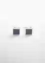 Aretes Gemelos Square Navy Talla 99 Hombre Mango