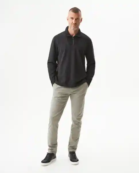 Buzo Half Knob Negro Sombrío Ultraoscuro Talla M Chevignon