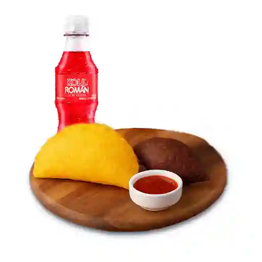 Quibbe+empanada pollo(maiz)+kola r.250ml