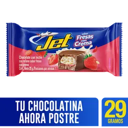 Jet Chocolate Relleno con Sabor a Fresas con Crema