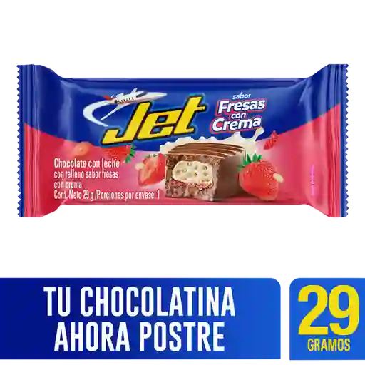 Jet Chocolate Relleno con Sabor a Fresas con Crema