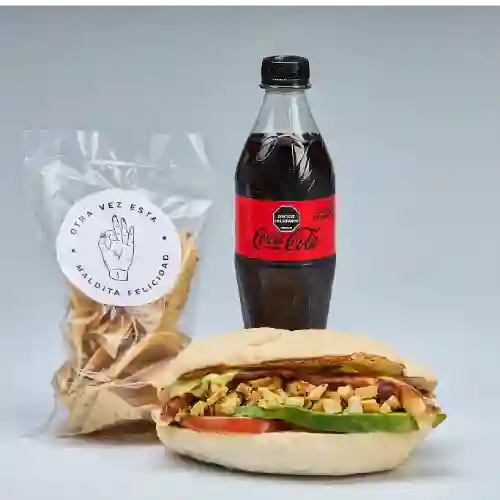 Combo de Torta de Tinga de Pollo