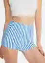 Short Riga Azul Talla S Mujer Mango