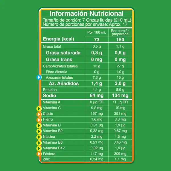 Modificador de leche MILO NUTRI-FIT menos azúcares x 350g