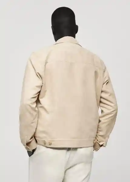 Chaqueta Benton Beige Talla L Hombre Mango