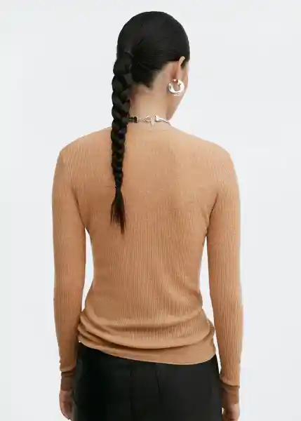 Cárdigan Rodina Camel Talla S Mujer Mango