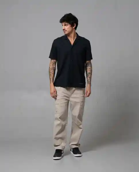 Camisa Hombre Negro Talla L 111G004 Rifle